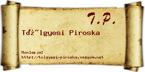 Tölgyesi Piroska névjegykártya